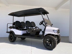 Limo Golf Cart White Alpha Lifted Tidewater Carts Wholesale